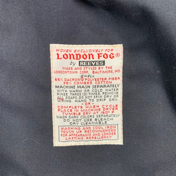 Vintage London Fog Navy Harrington Jacket 38R Drizzler Retro Mod Zip - Picture 4 of 14